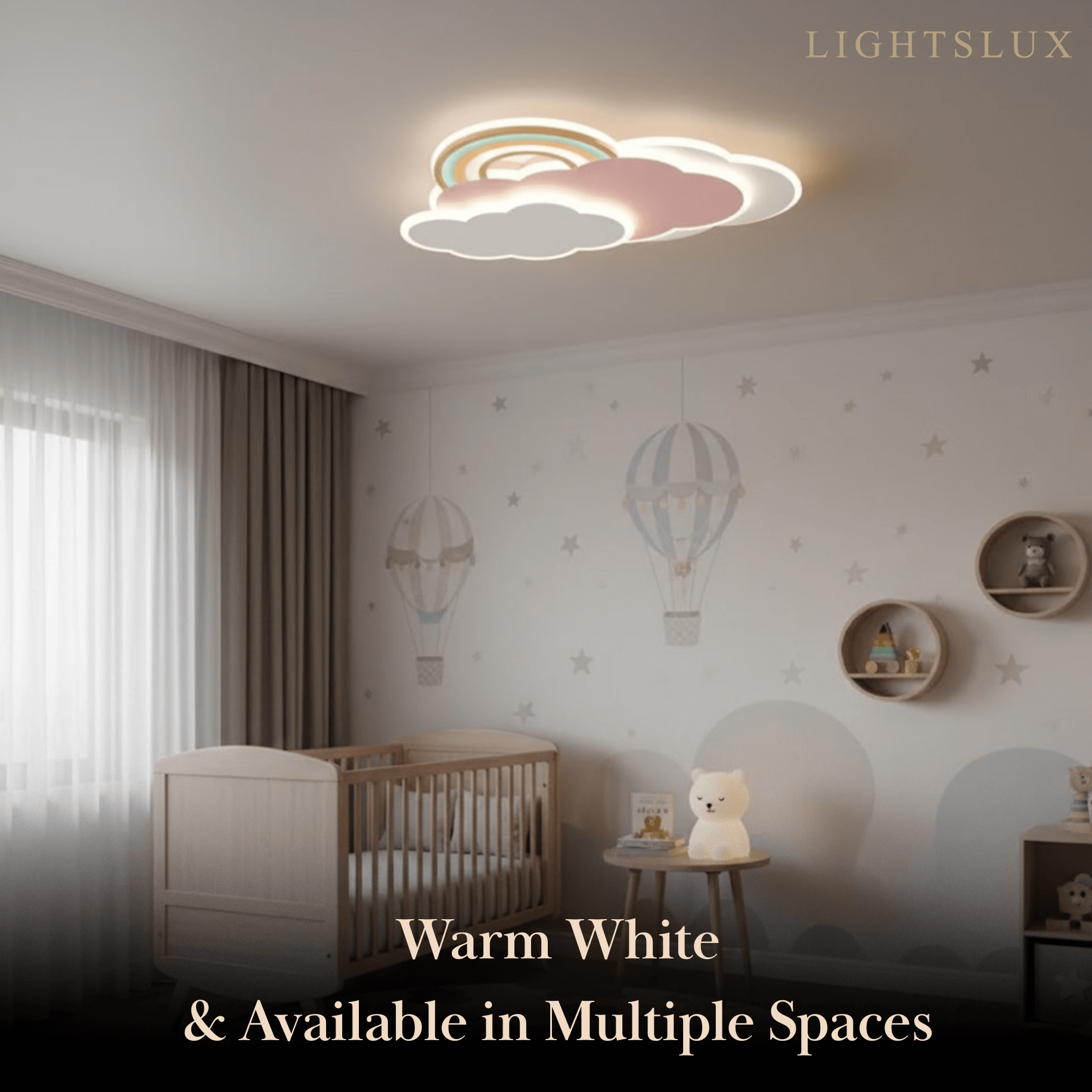 Cartoon Cloud-Shaped LED Flush Mount Ceiling Light – Kids Room Lamp - Flindria