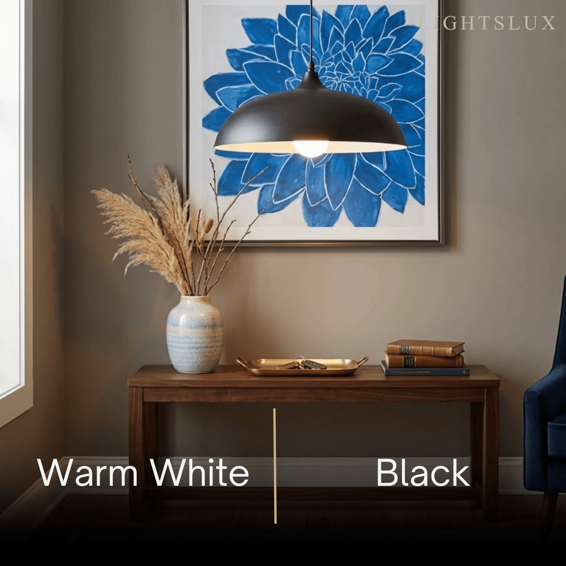 Morandi Metal Pendant Light - Black/Blue/Green/Grey for Dining Room - Flindria