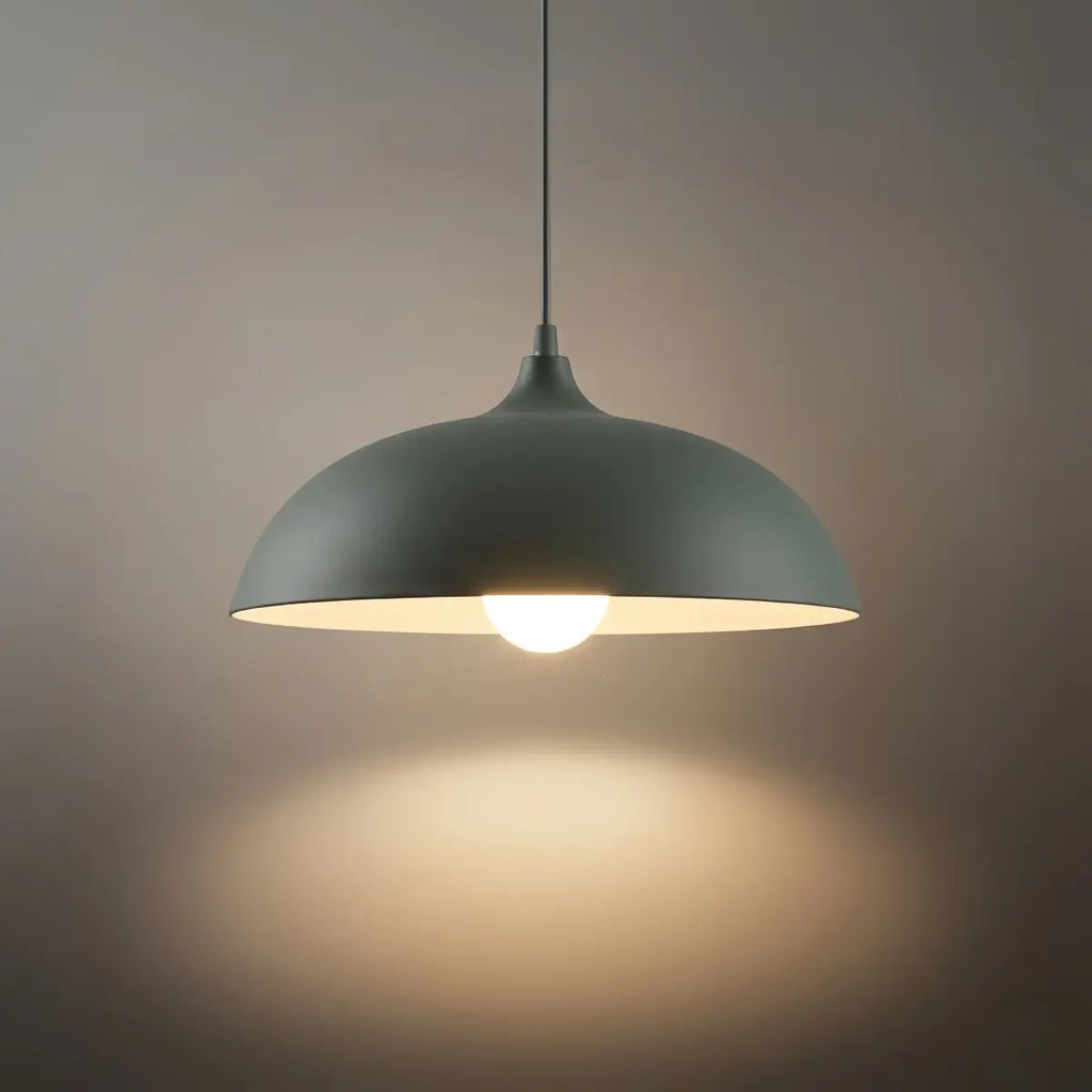 Morandi Metal Pendant Light - Black/Blue/Green/Grey for Dining Room - Flindria