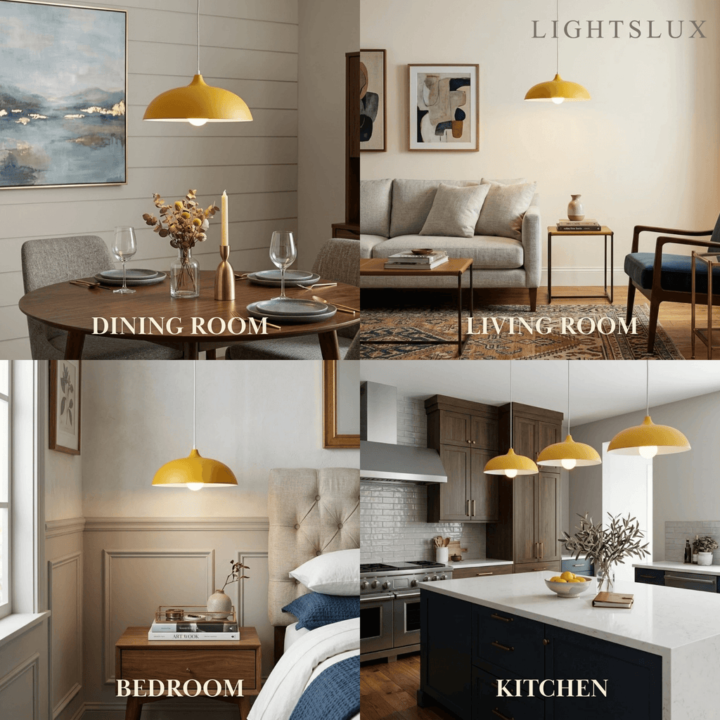 Morandi Metal Pendant Light - Black/Blue/Green/Grey for Dining Room - Flindria