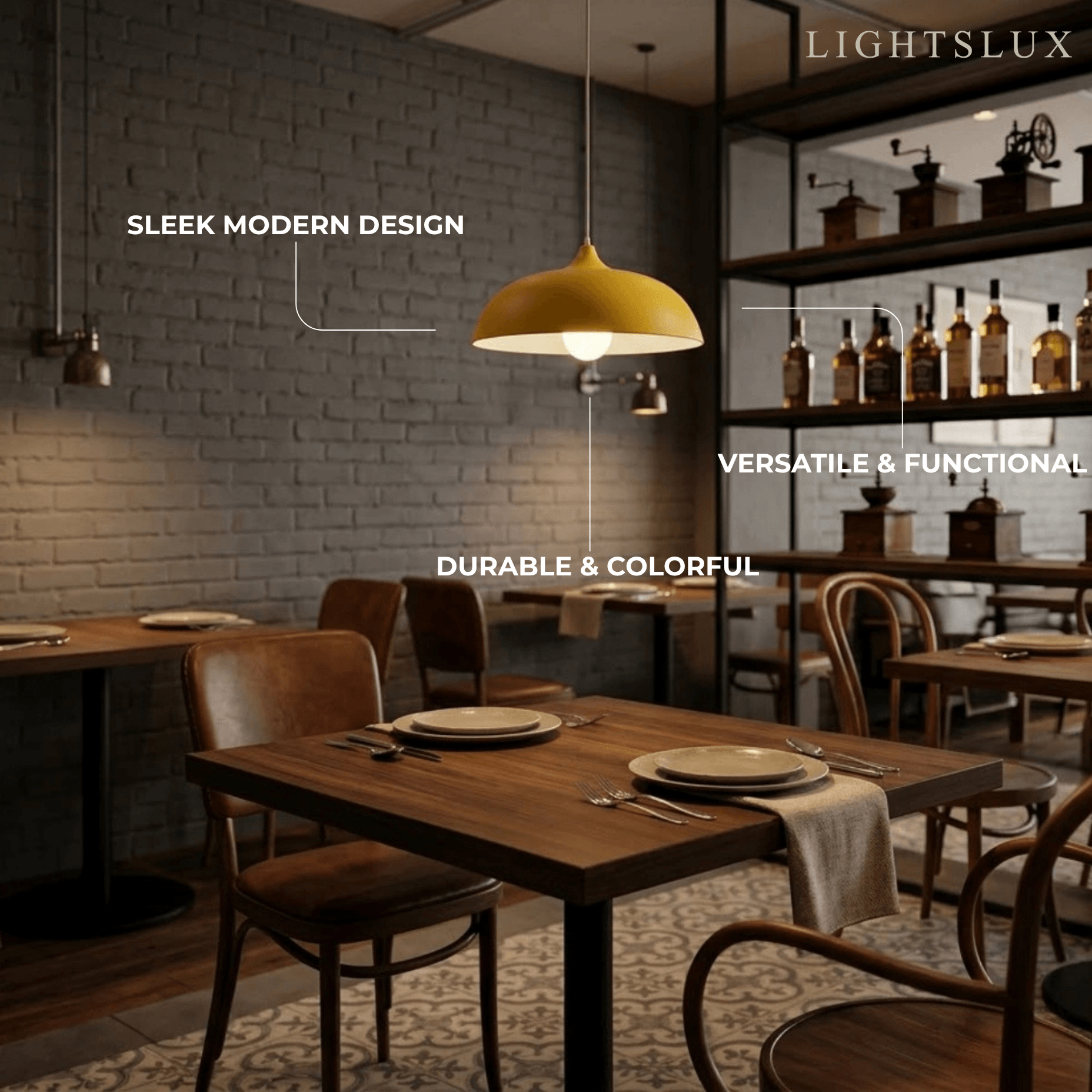 Morandi Metal Pendant Light - Black/Blue/Green/Grey for Dining Room - Flindria