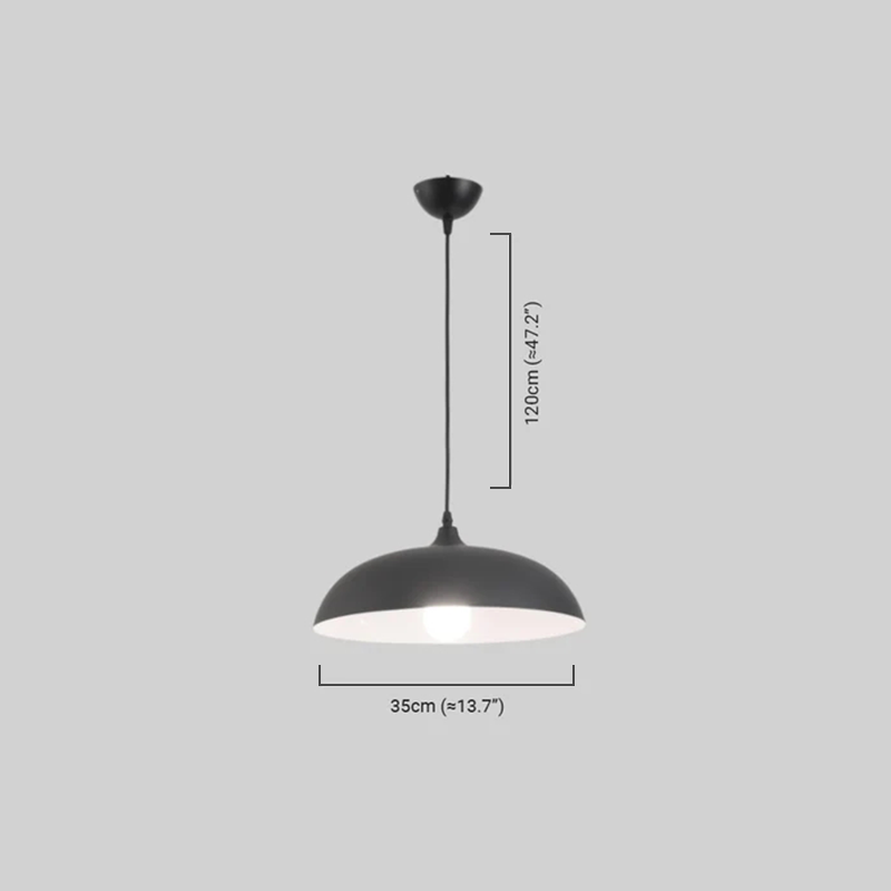 Morandi Metal Pendant Light - Black/Blue/Green/Grey for Dining Room - Flindria