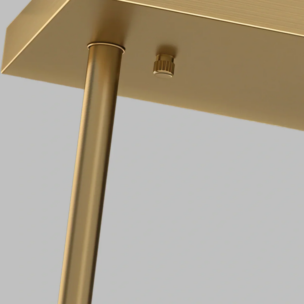 Lámpara colgante moderna de cristal – Lujo en metal dorado y cristal LED para comedor - Flindria