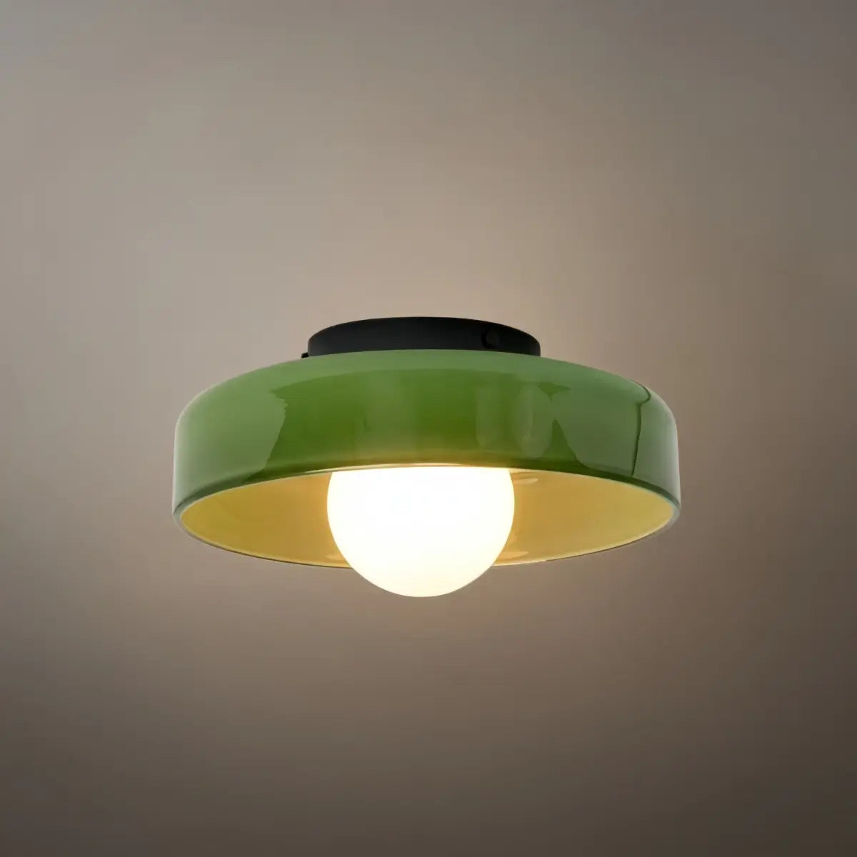 モダン ラウンドシーリングライト – リビング用メタルガラス - Flindria