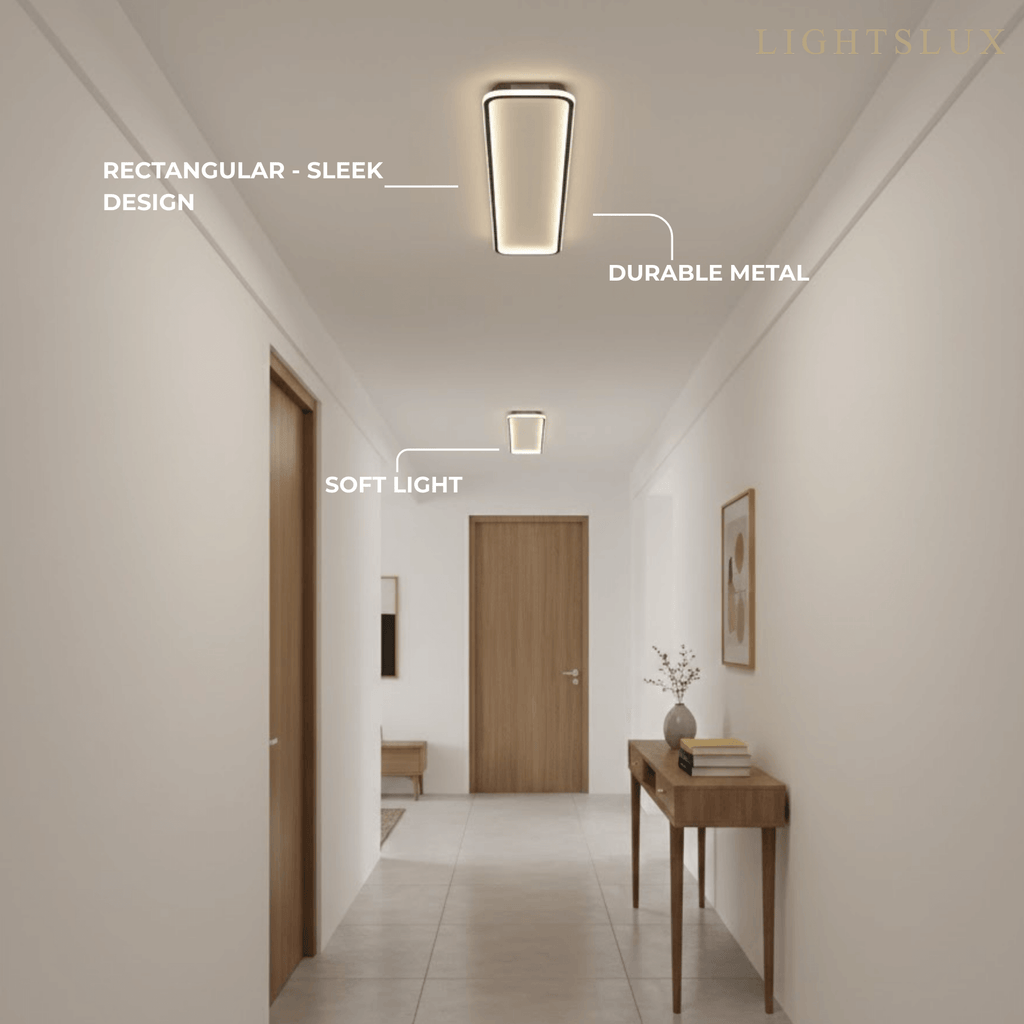 Modern LED Ceiling Light – Metal/Silica Gel Fixture for Living Room - Flindria