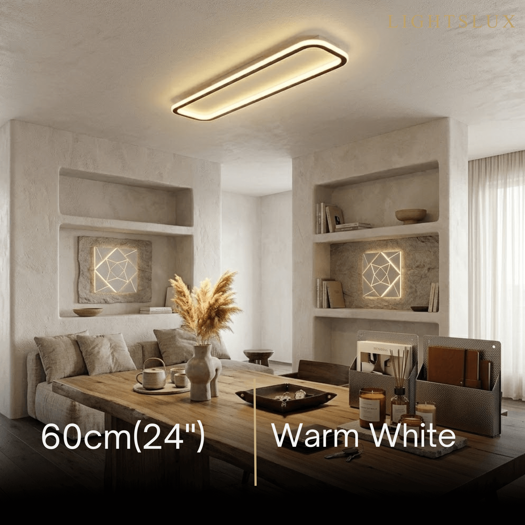 Modern LED Ceiling Light – Metal/Silica Gel Fixture for Living Room - Flindria