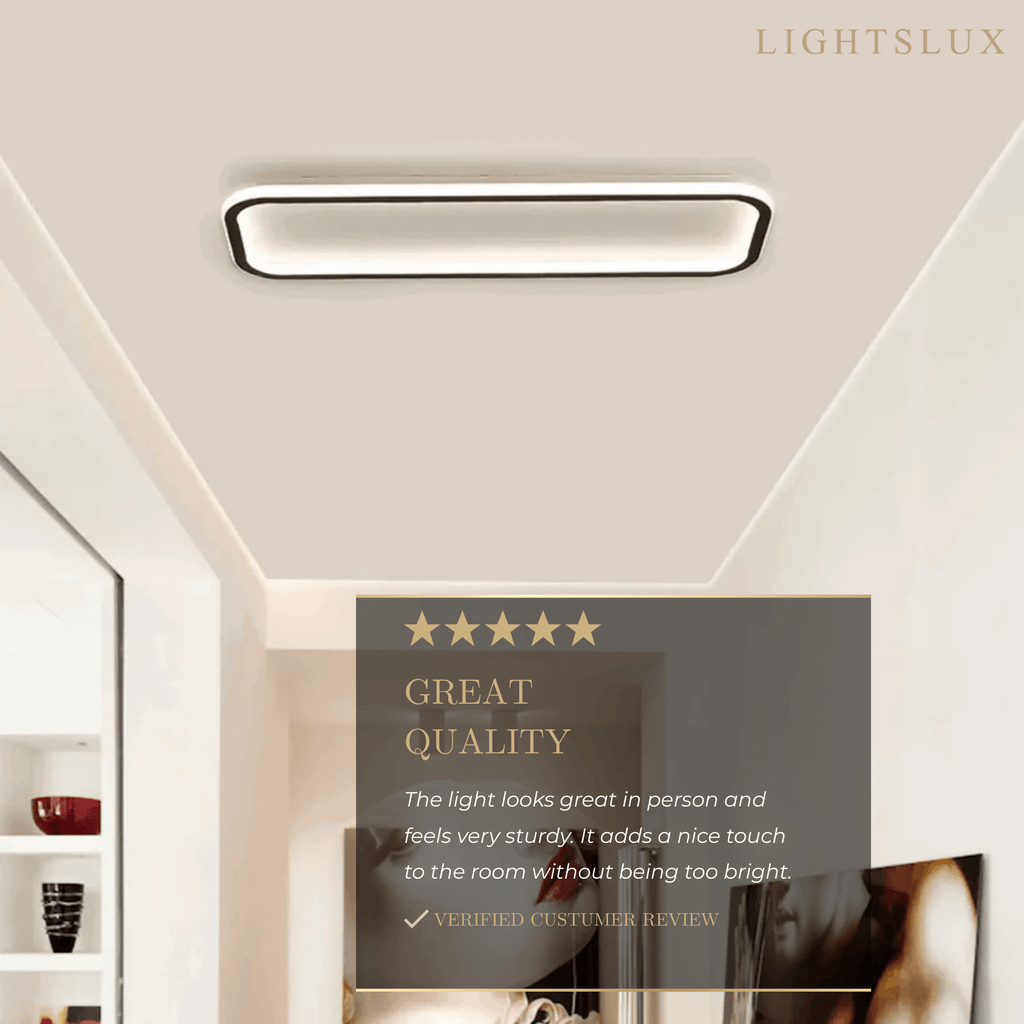 Modern LED Ceiling Light – Metal/Silica Gel Fixture for Living Room - Flindria