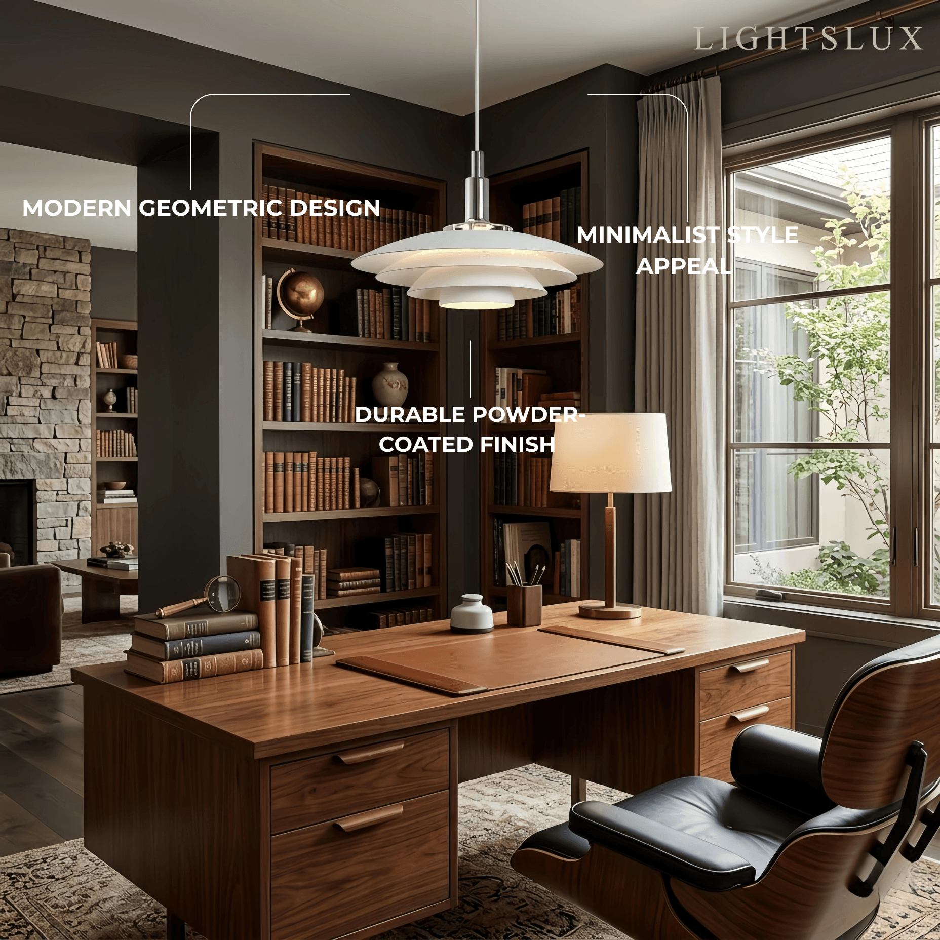 Modern Metal Pendant Light — Black/White for Dining Room - Flindria