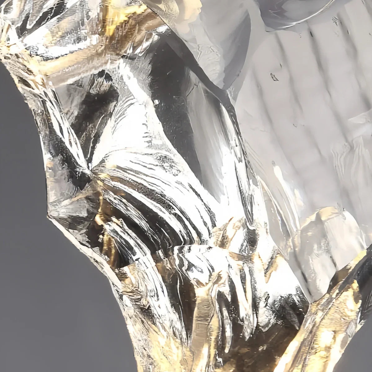 モダンブラスペンダントライト – 不均一なクリスタル＆メタルデザイン ベッドルーム用 - Flindria