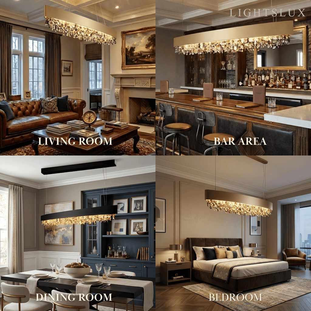 Royal Kristal Hanglamp - 4-Kleur Eetkamer/Keukeneiland - Flindria