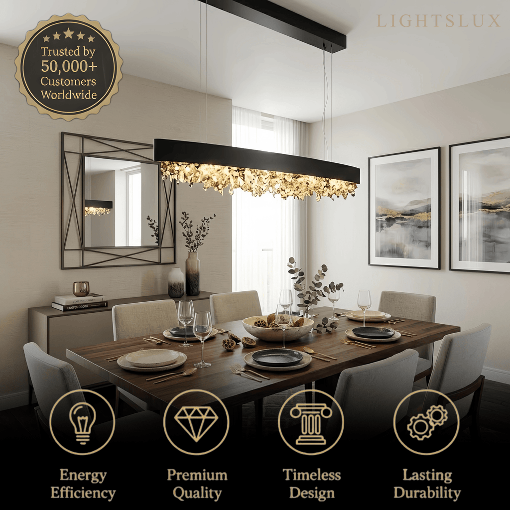 Royal Kristal Hanglamp - 4-Kleur Eetkamer/Keukeneiland - Flindria