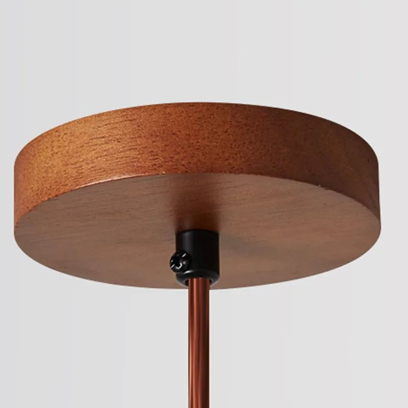 Modern Pendant Light — Natural Wood & Stone Cylinder for Dining Room - Flindria