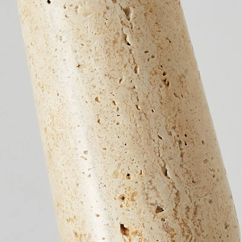 Modern Pendant Light — Natural Wood & Stone Cylinder for Dining Room - Flindria