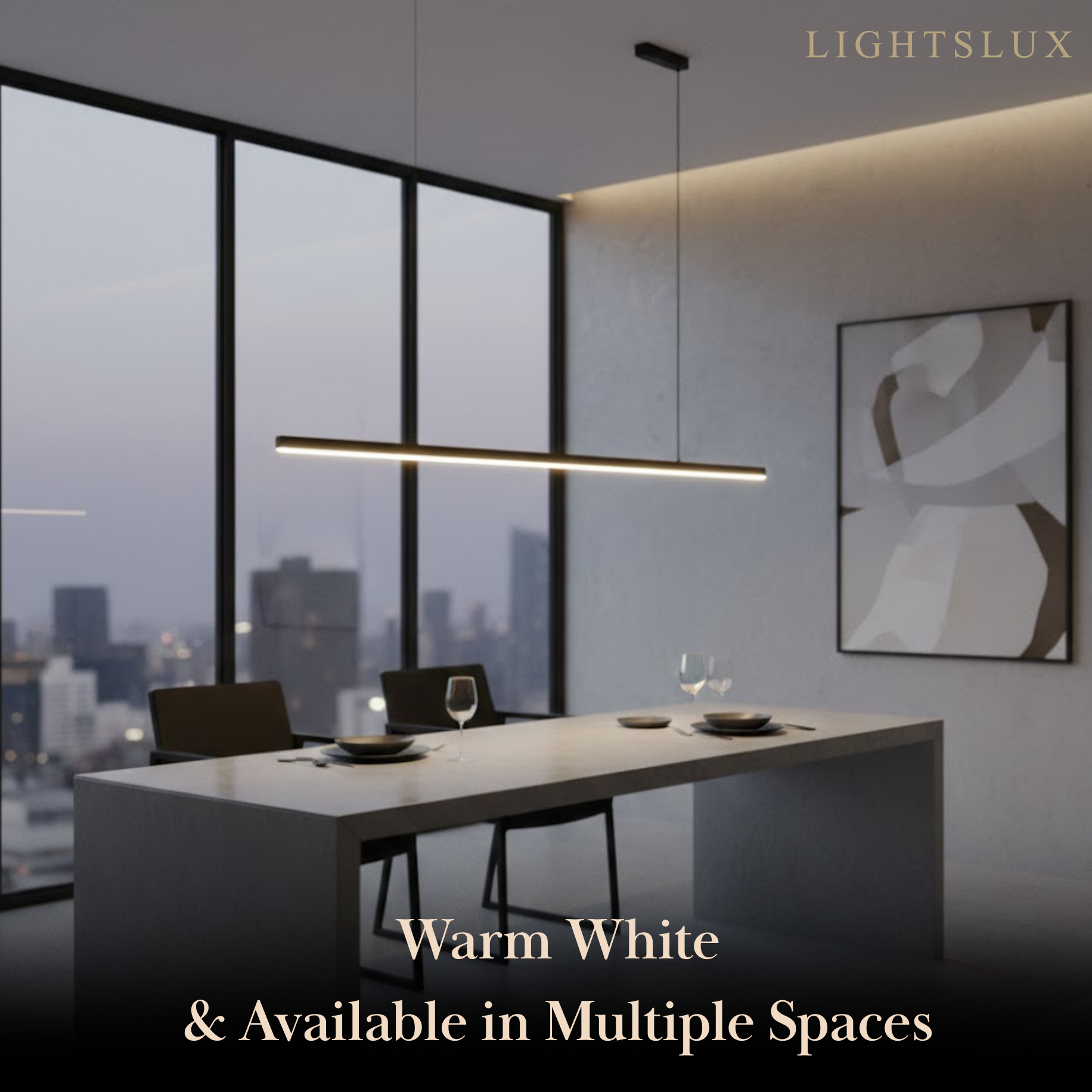 Modern LED Pendant Light – White/Black Metal/Glass for Dining Room - Flindria