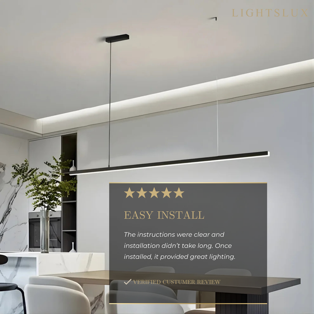 Modern LED Pendant Light – White/Black Metal/Glass for Dining Room - Flindria
