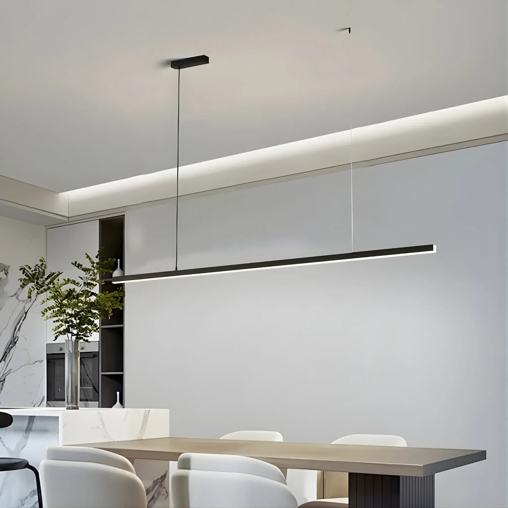 Modern LED Pendant Light – White/Black Metal/Glass for Dining Room - Flindria