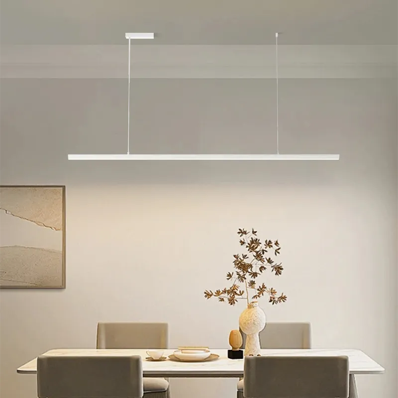 Modern LED Pendant Light – White/Black Metal/Glass for Dining Room - Flindria