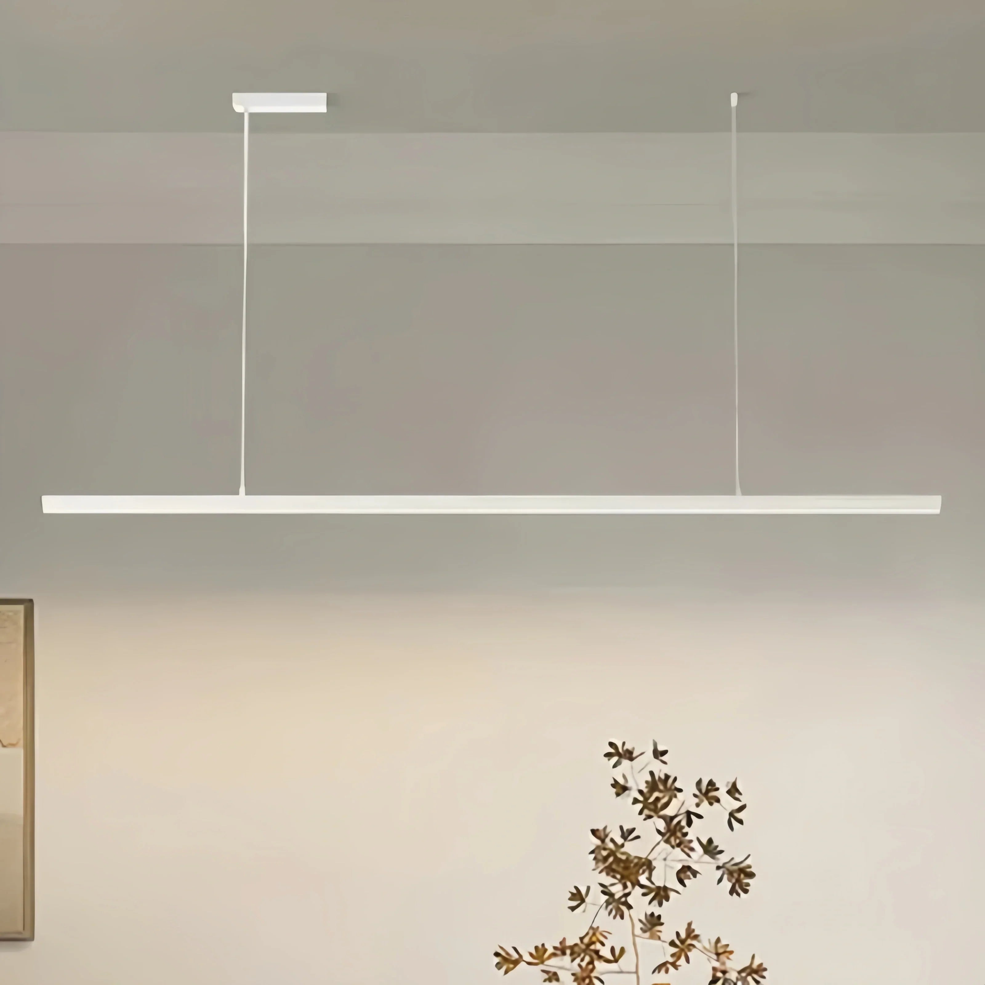 Modern LED Pendant Light – White/Black Metal/Glass for Dining Room - Flindria