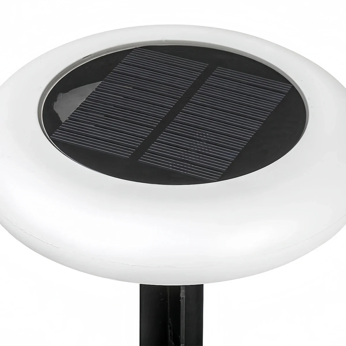 Modern Rock-Shaped Solar Pathway Light – White Rechargeable Outdoor Lamp - Flindria