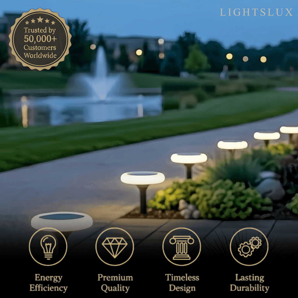Modern Rock-Shaped Solar Pathway Light – White Rechargeable Outdoor Lamp - Flindria