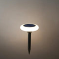 Modern Rock-Shaped Solar Pathway Light – White Rechargeable Outdoor Lamp - Flindria