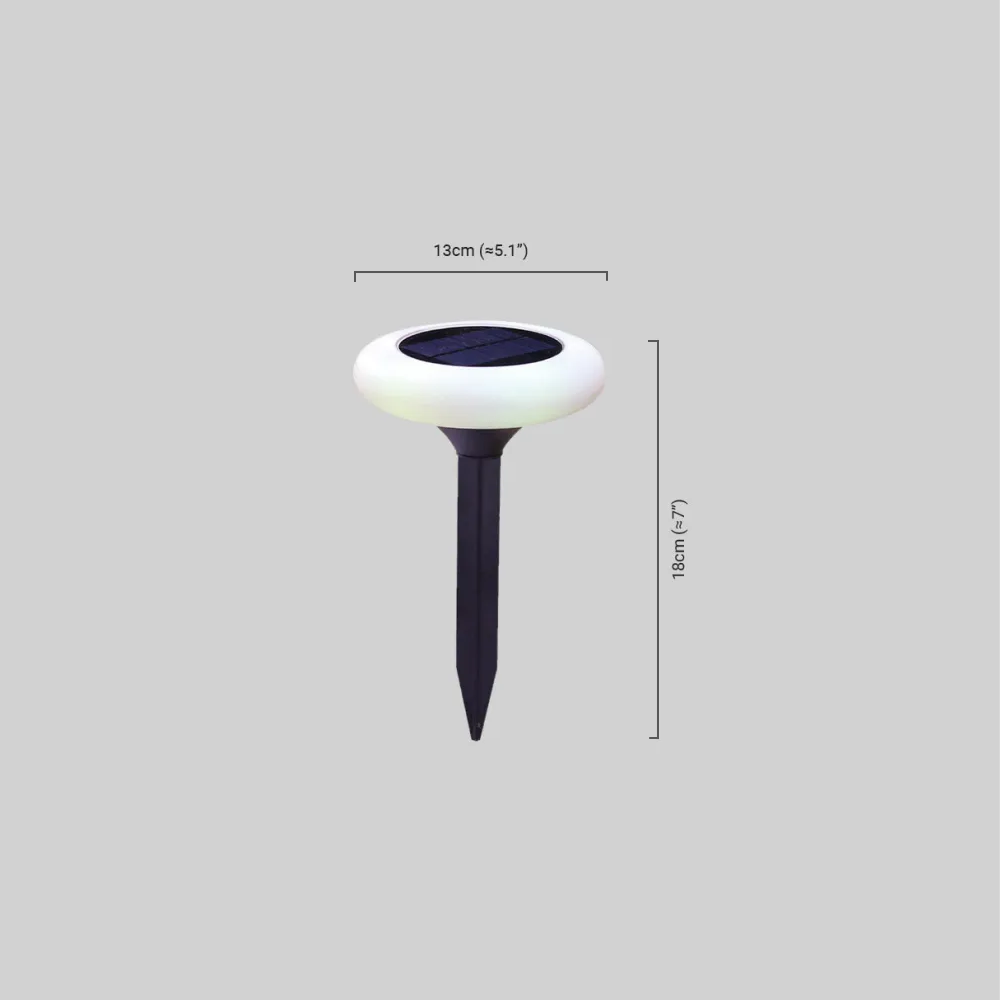 Modern Rock-Shaped Solar Pathway Light – White Rechargeable Outdoor Lamp - Flindria