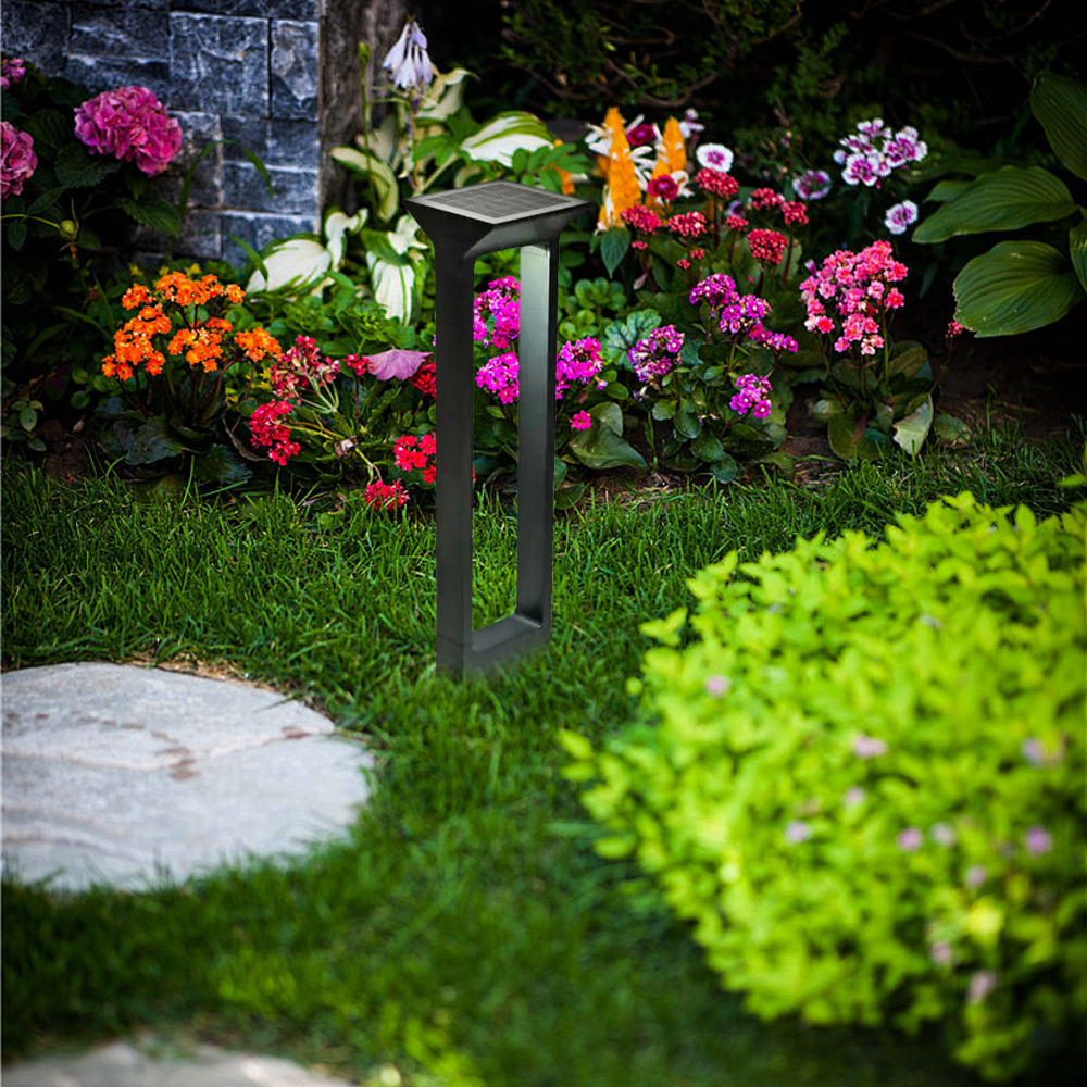 Luces de sendero industriales - Diseño irregular de acrílico negro para jardín - Flindria