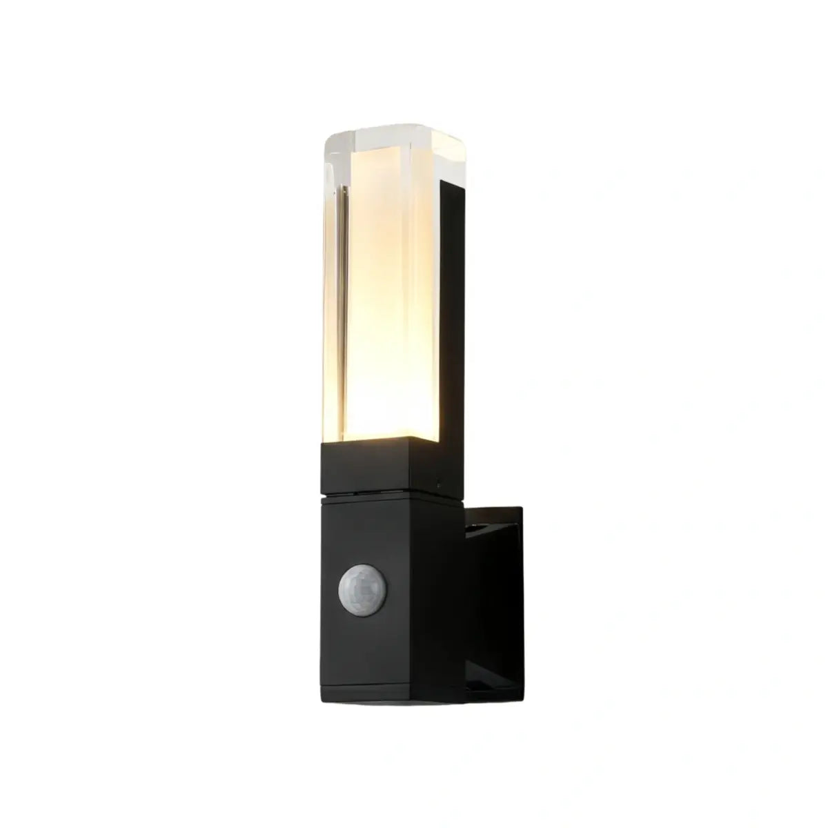 Modern Rectangle Wall Sconce - Black Metal for Garden/Outdoor Spaces - Flindria