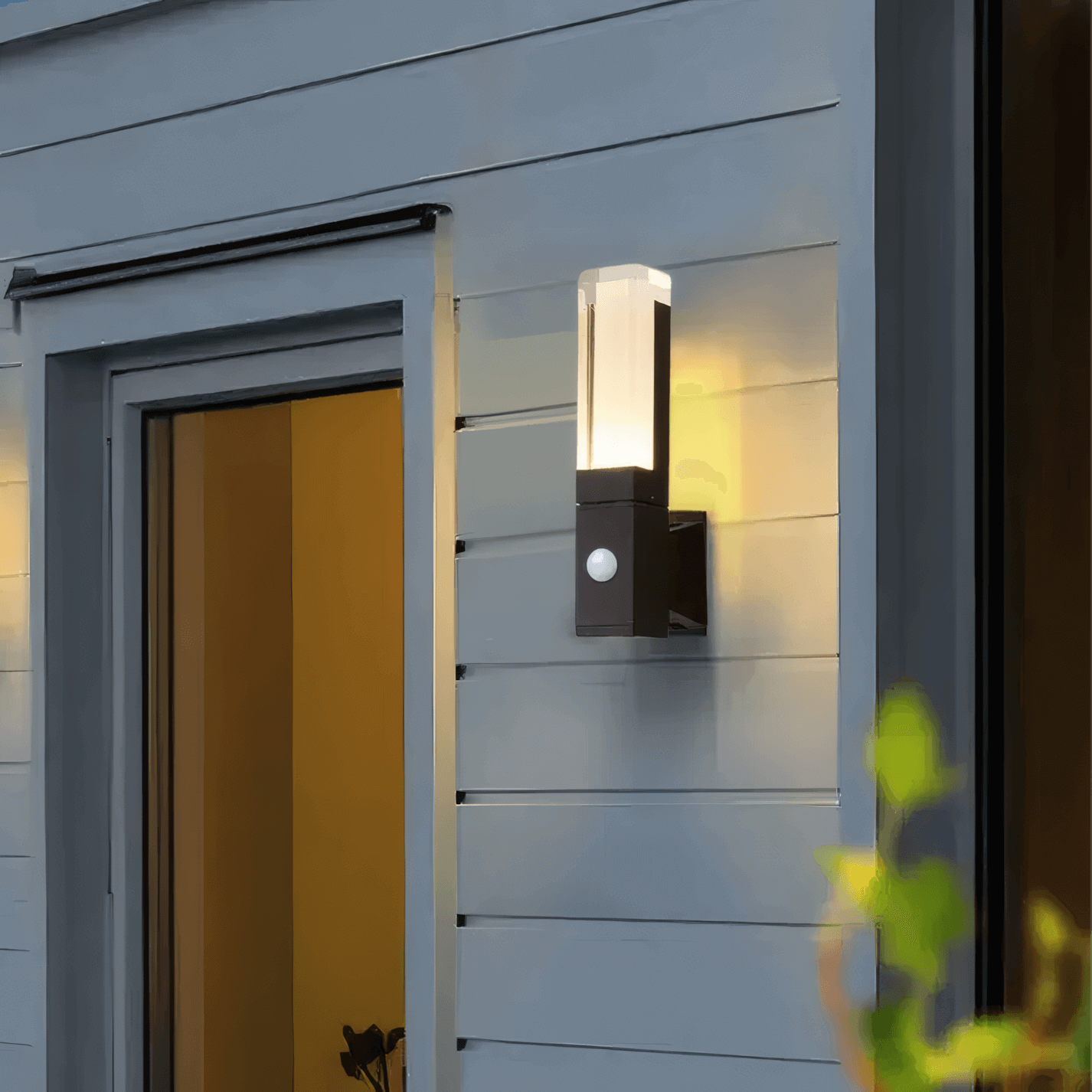 Modern Rectangle Wall Sconce - Black Metal for Garden/Outdoor Spaces - Flindria