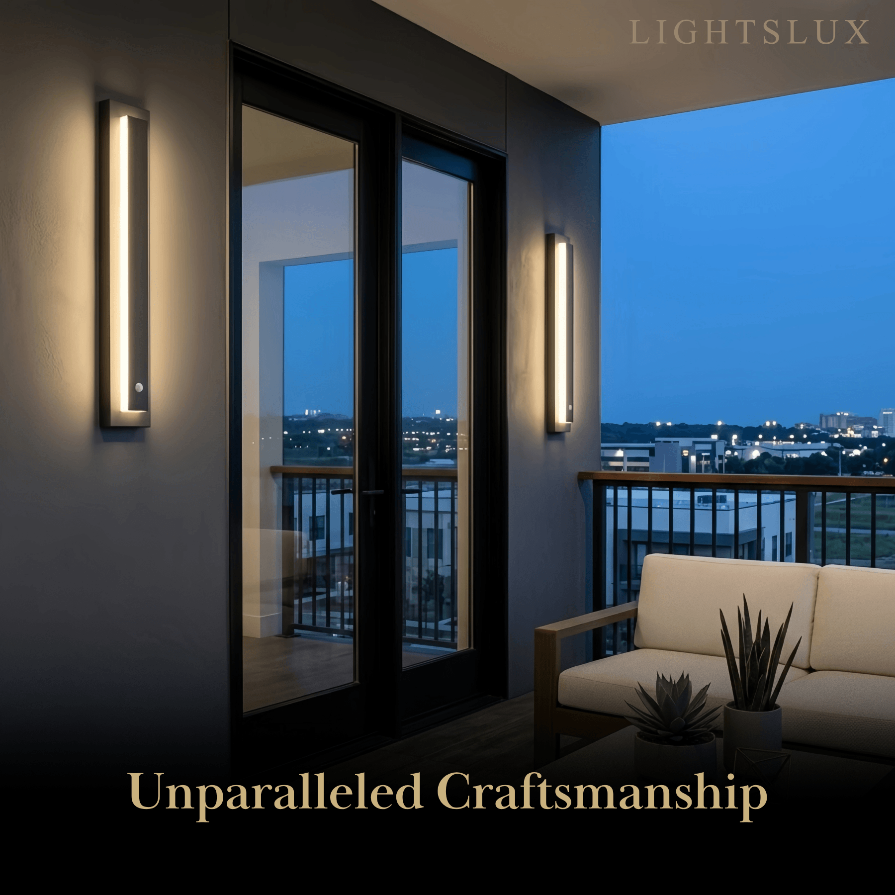 Lámpara de pared moderna Prisma de metal y acrílico - Diseño rectangular negro para jardín - Flindria