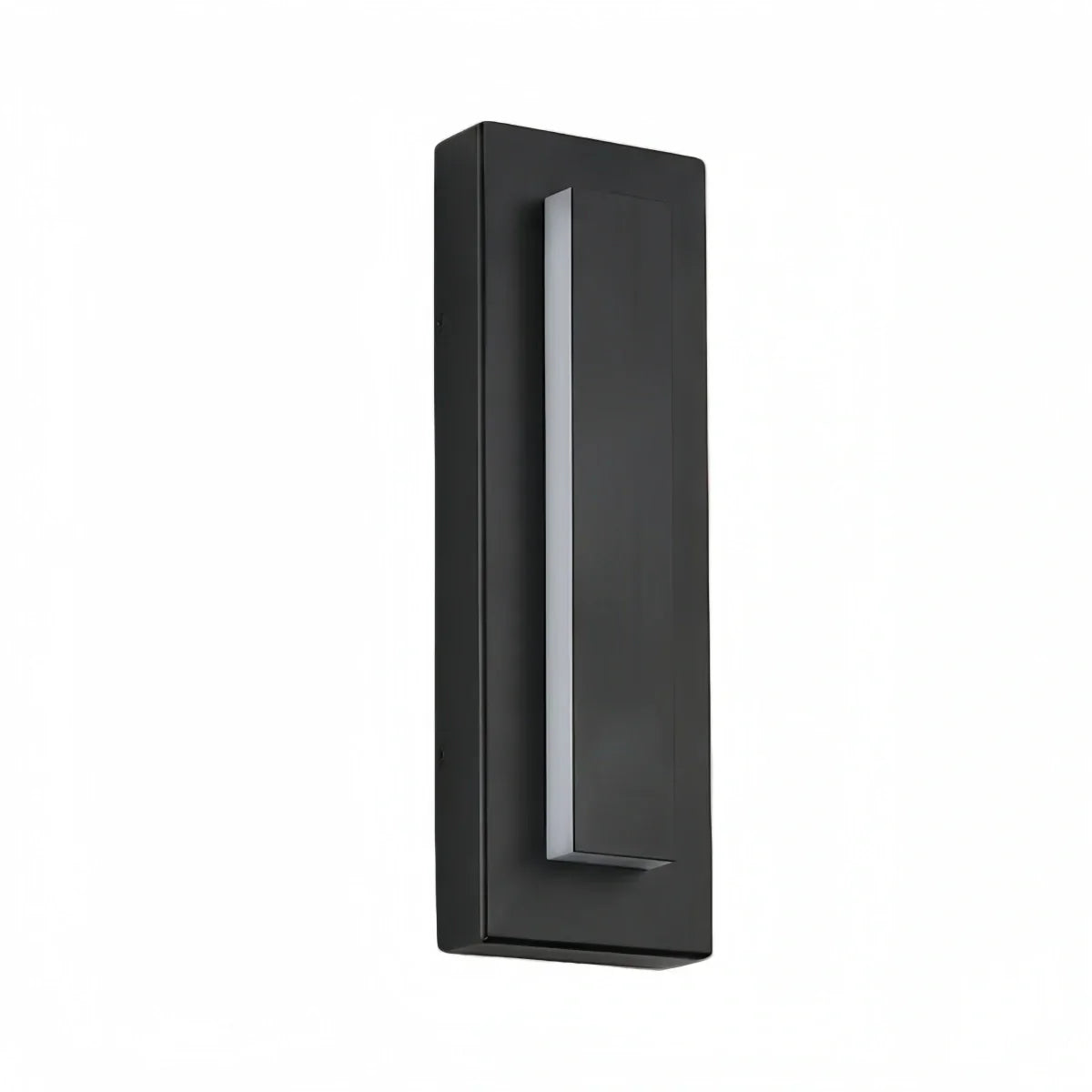 Lámpara de pared moderna Prisma de metal y acrílico - Diseño rectangular negro para jardín - Flindria