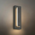 Lámpara de pared moderna Prisma de metal y acrílico - Diseño rectangular negro para jardín - Flindria