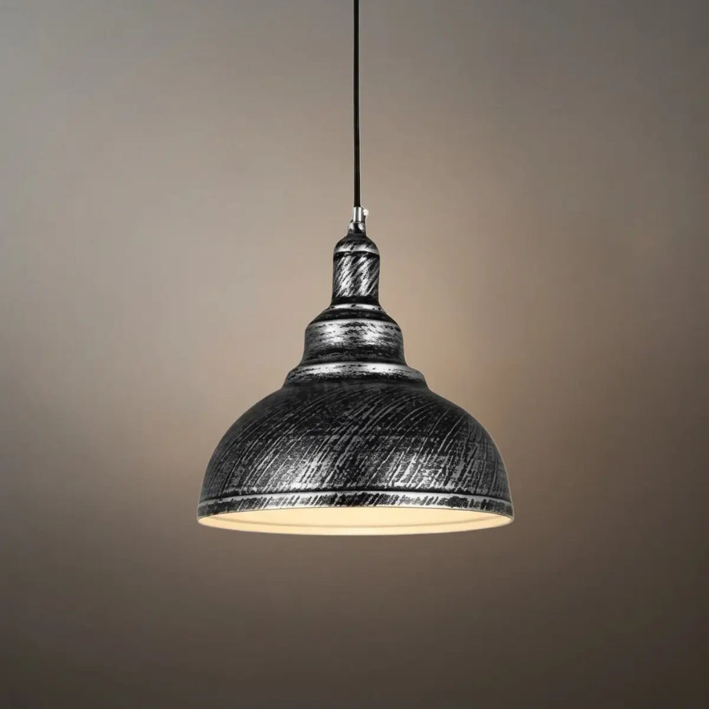 Industriële metalen hanglamp - koperen koepelontwerp voor eetkamer - Flindria