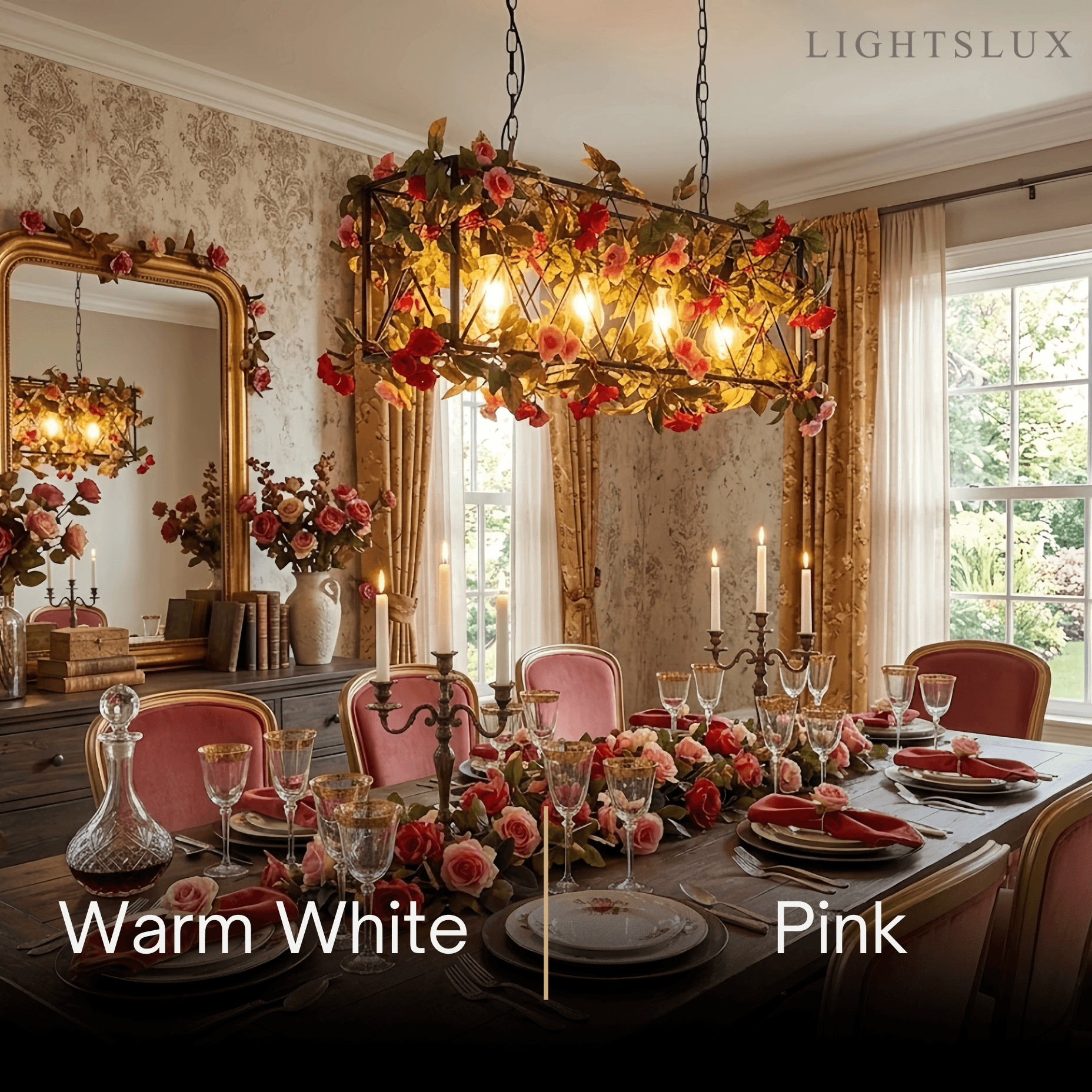 Botanica Decorative Metal Pendant Light - Artificial Plants Dining Room - Flindria