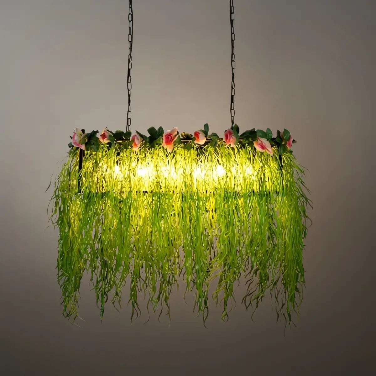 Botanica Decorative Metal Pendant Light - Artificial Plants Dining Room - Flindria