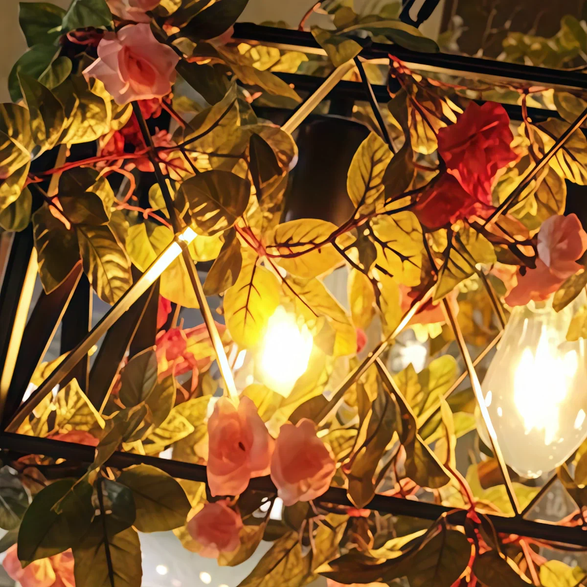 Botanica Decorative Metal Pendant Light - Artificial Plants Dining Room - Flindria
