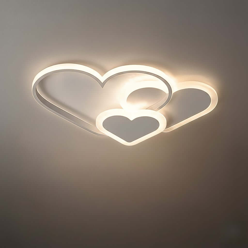 Modern LED Dimmable Star Ceiling Light – Designer White/Pink Kids Room - Flindria