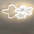 Modern LED Dimmable Star Ceiling Light – Designer White/Pink Kids Room - Flindria