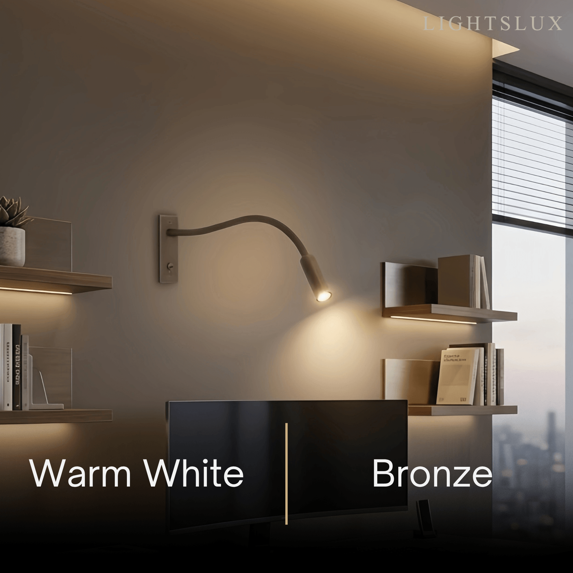 Minimalist Linear Wall Lamp - Bronze/Chrome/Nickel Metal for Bedroom - Flindria