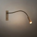 Minimalist Linear Wall Lamp - Bronze/Chrome/Nickel Metal for Bedroom - Flindria