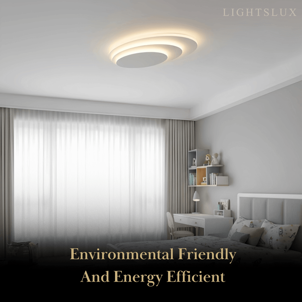 Modern Nordic Round Flush Mount Ceiling Light – White Fixture - Flindria