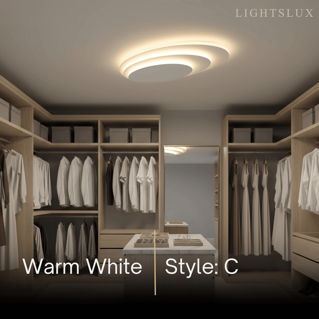 Modern Nordic Round Flush Mount Ceiling Light – White Fixture - Flindria
