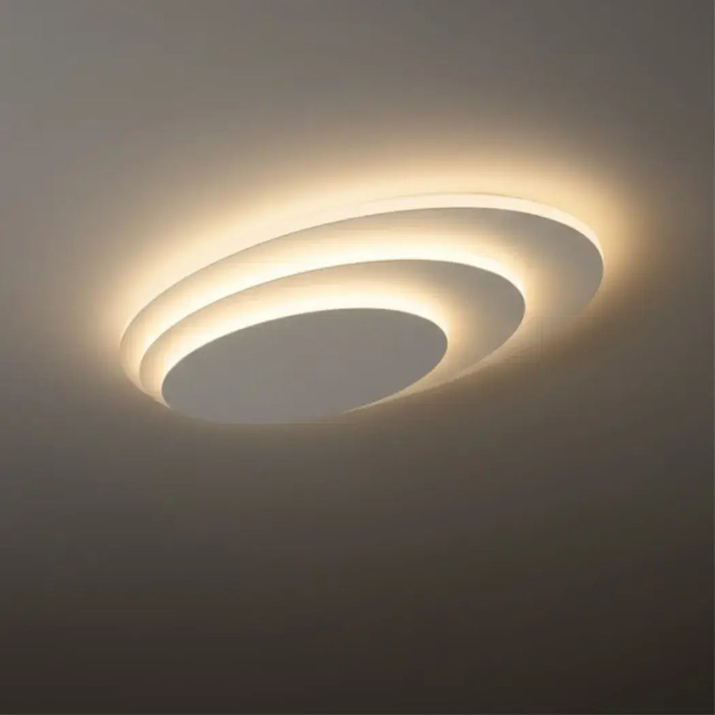 Modern Nordic Round Flush Mount Ceiling Light – White Fixture - Flindria