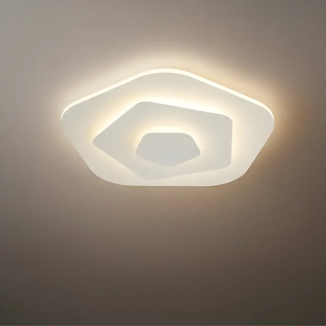 Modern Nordic Round Flush Mount Ceiling Light – White Fixture - Flindria