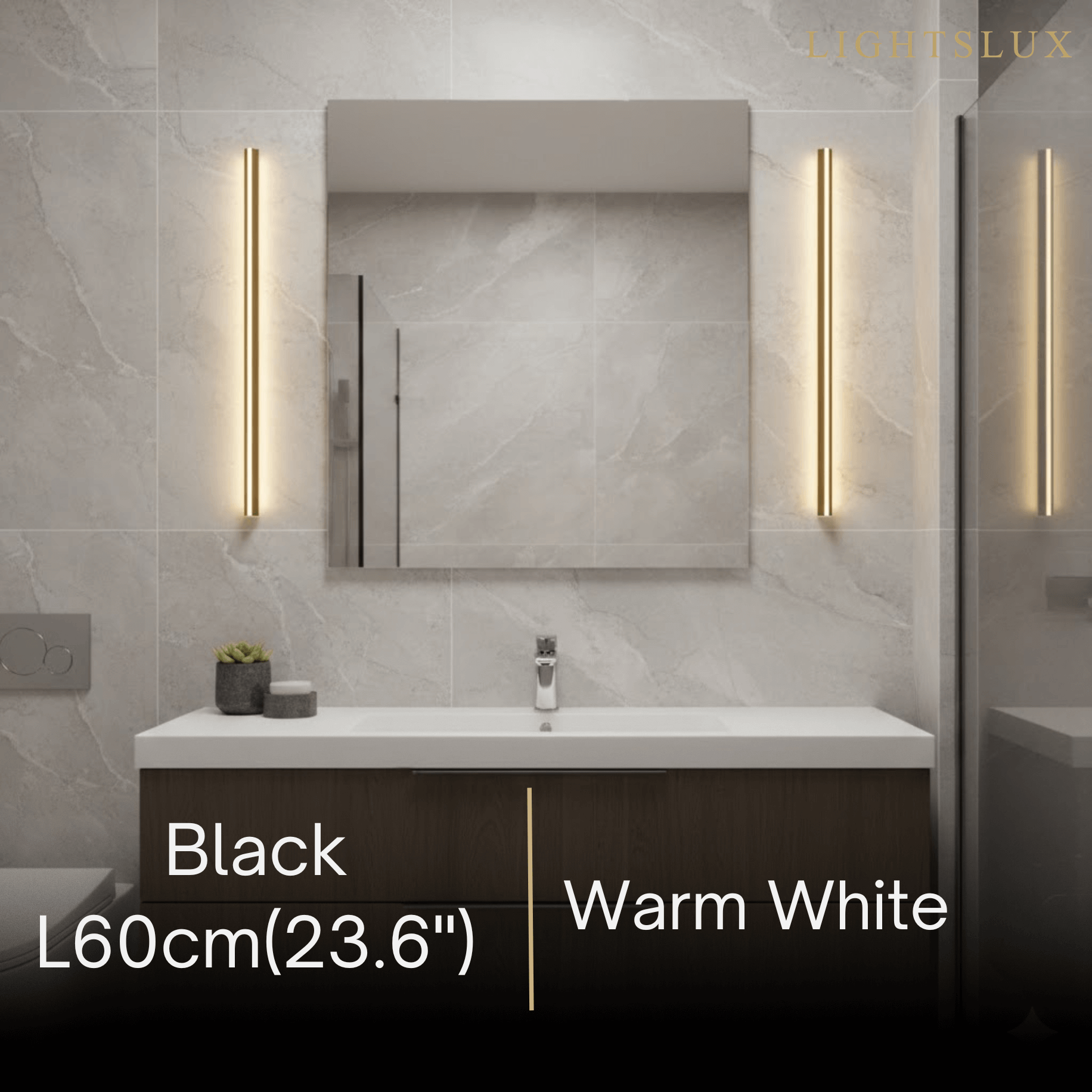 Minimalist Linear LED Wall Lamp – Black/Gold for Bedroom/Living Room - Flindria