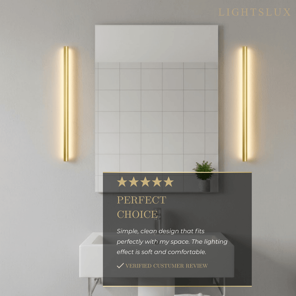 Minimalist Linear LED Wall Lamp – Black/Gold for Bedroom/Living Room - Flindria