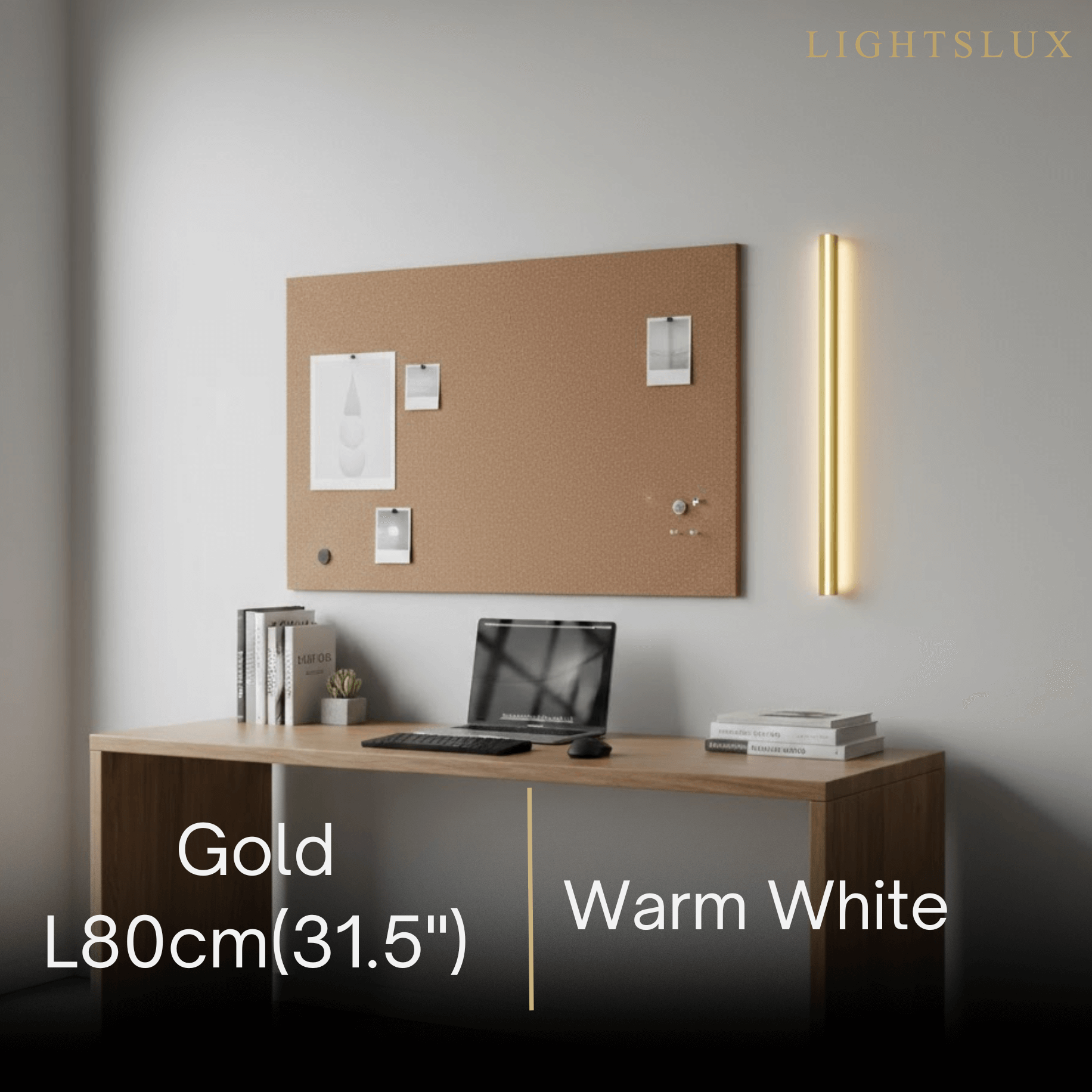 Minimalist Linear LED Wall Lamp – Black/Gold for Bedroom/Living Room - Flindria