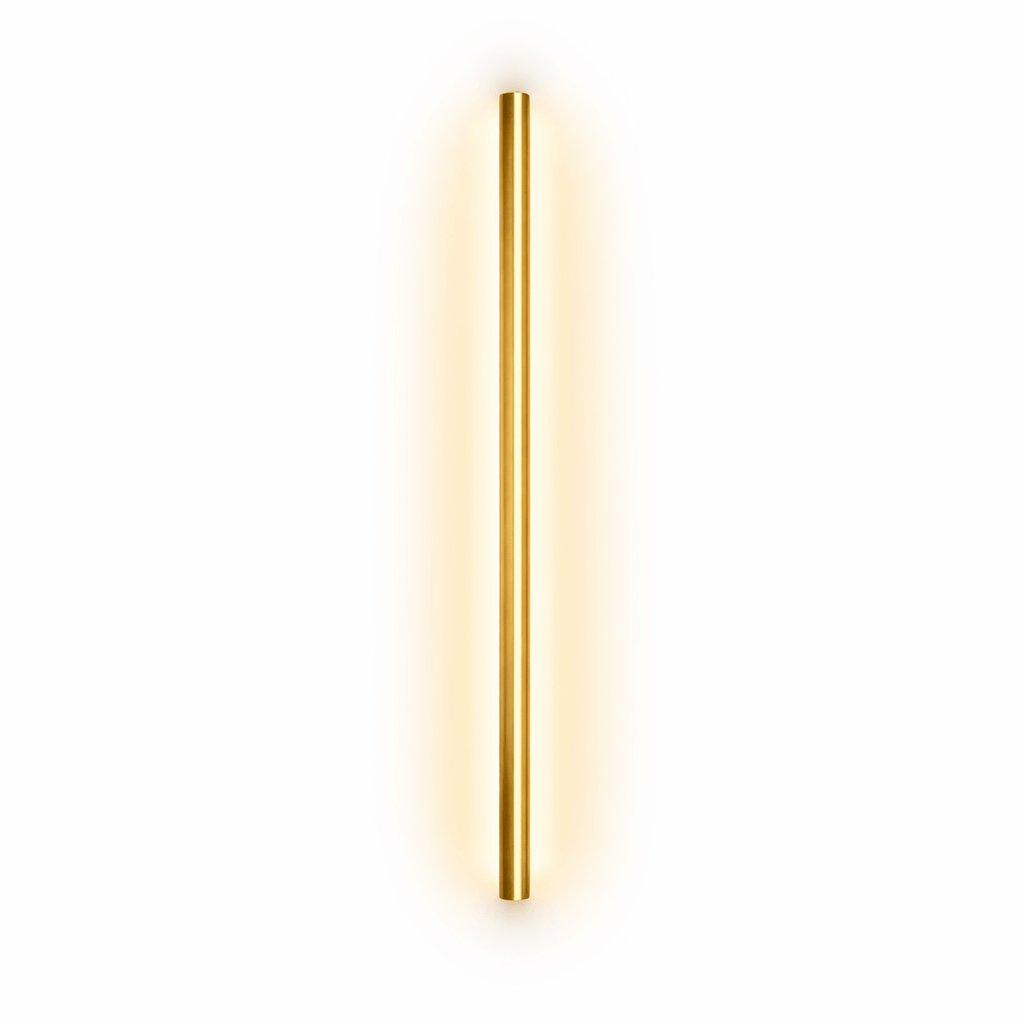 Minimalist Linear LED Wall Lamp – Black/Gold for Bedroom/Living Room - Flindria