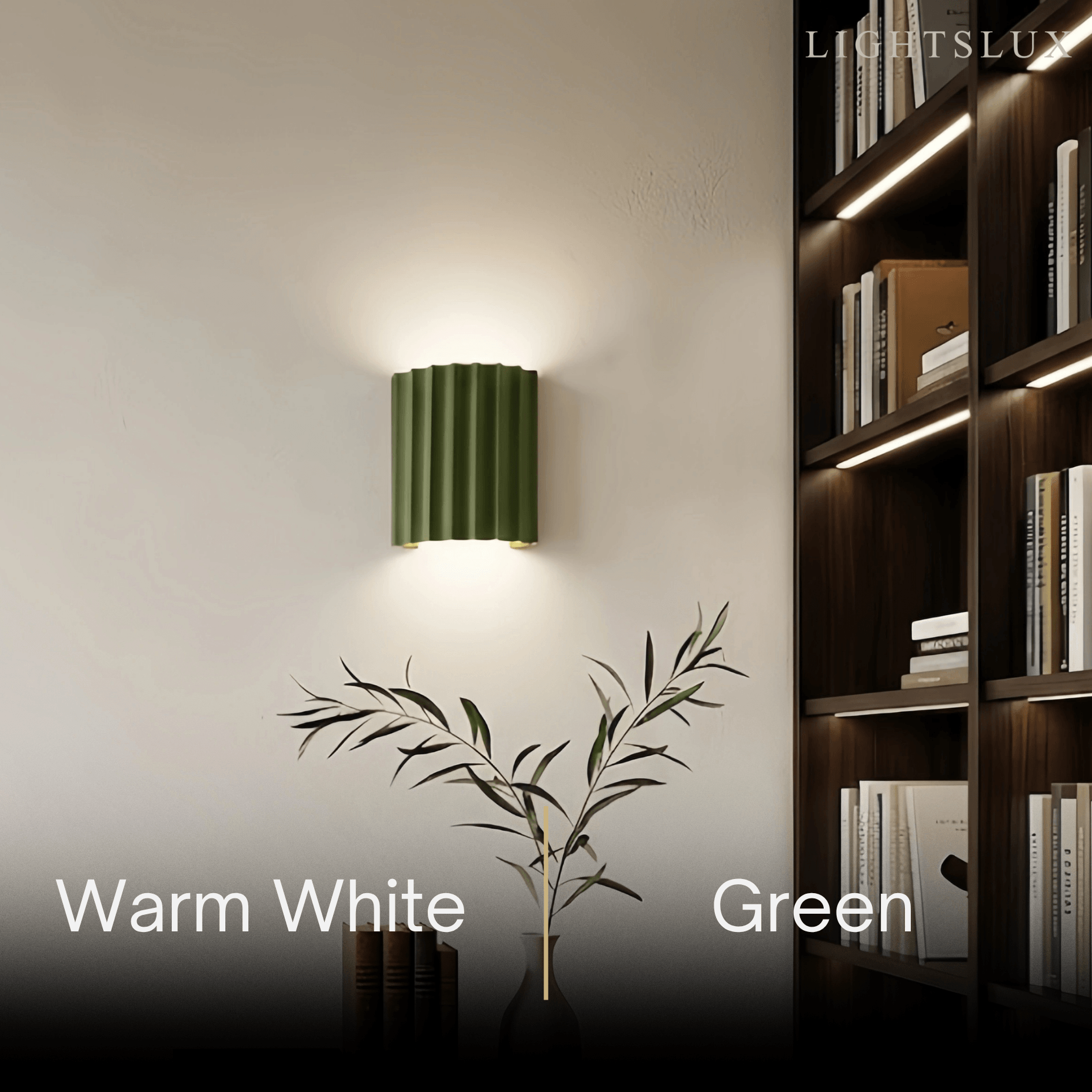 Modern Resin Wall Light – Green/Grey/Orange for Living Room/Bedroom - Flindria