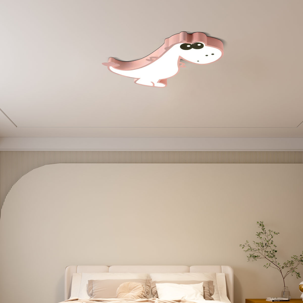 Modern Dimmable Ceiling Light - Cute Dragon Design for Children's Room - Flindria